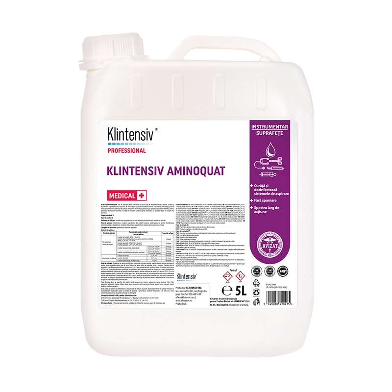 Detergent lichid concentrat KLINTENSIV AMINOQUAT - imagine 2